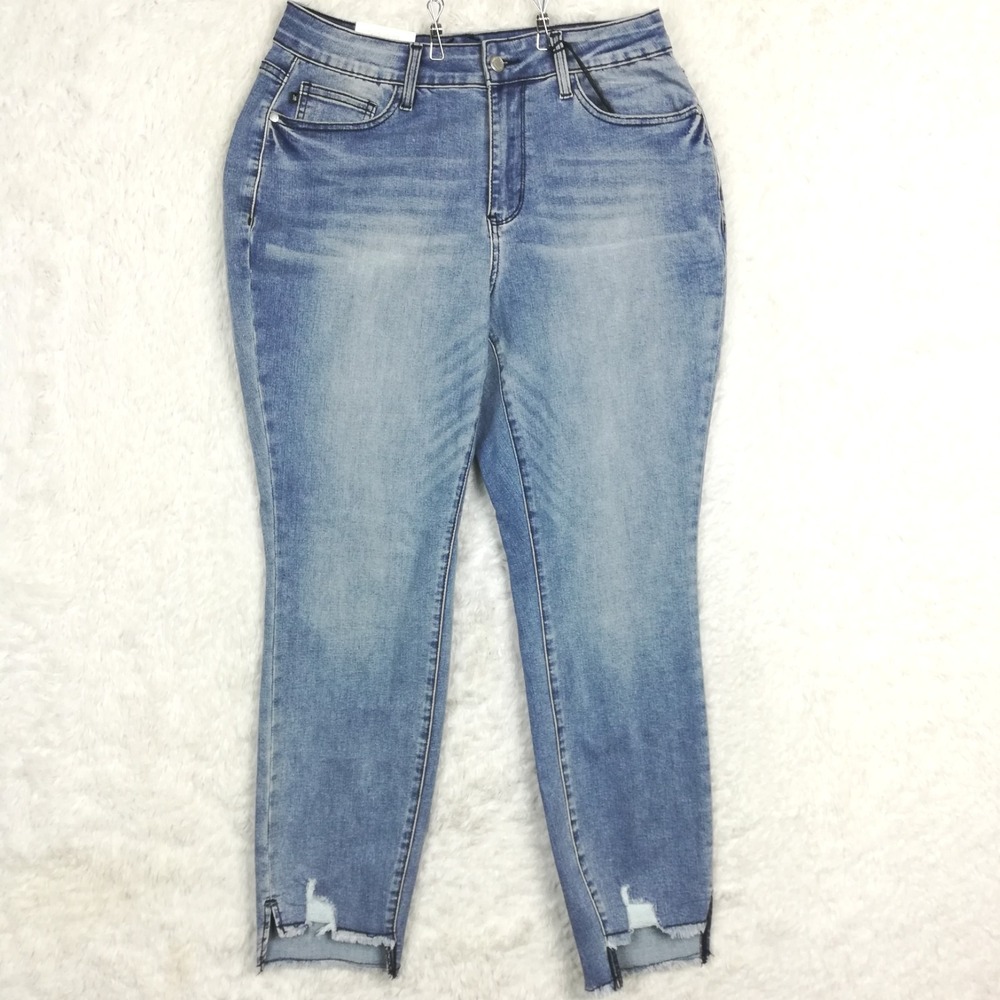 Judy‎ Blue Womens Jeans Relaxed Fit Blue Denim Medium Wash High Plus 14W New